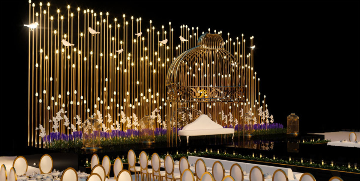 迪拜金色主題婚禮舞臺(tái)亮瞎了眼 - 第2張 - 會(huì)展活動(dòng)策劃CCASY.COM 迪拜金色主題婚禮舞臺(tái)亮瞎了眼 - 第2張