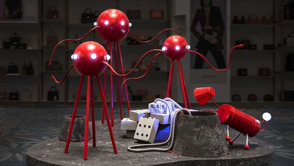 櫥窗里的展覽活動(dòng)演繹的是地球大爆炸的藝術(shù)故事，熱情神秘奇趣都能尋獲