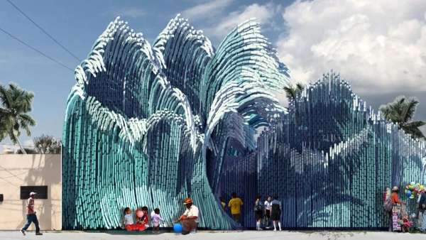 像這樣的環(huán)保主題展覽活動裝置真的是變廢為寶，美！