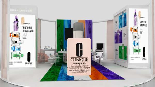 美妝品牌的會展策劃設(shè)計(jì)雖簡潔卻功能性明確