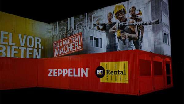 把視頻映射活動投放在集裝箱上，創(chuàng)意很新穎呢